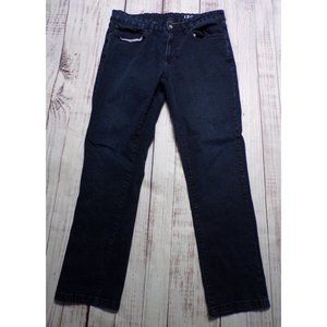 IZOD Mens Jeans Size 34x30 Straight Mid Rise Comfort 5-Pocket Dark- 231295